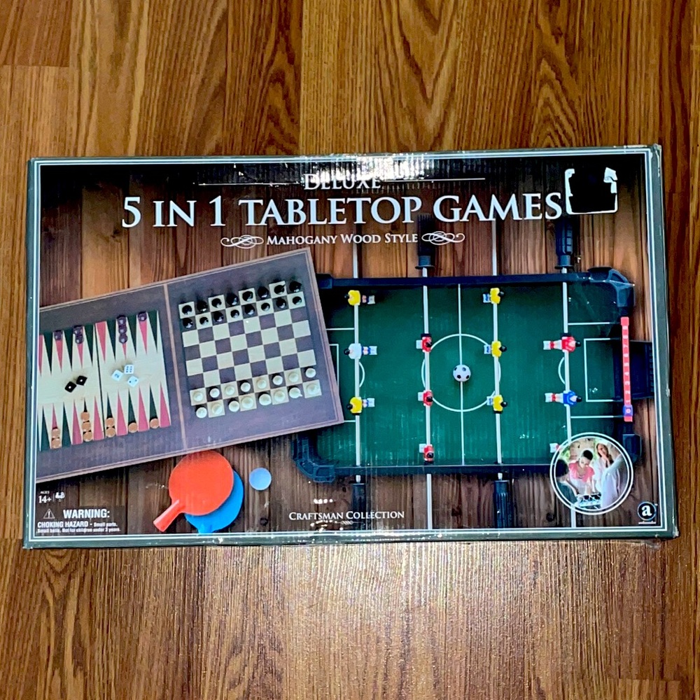 5-in-1 Tabletop Games Craftsman Collection - Wood